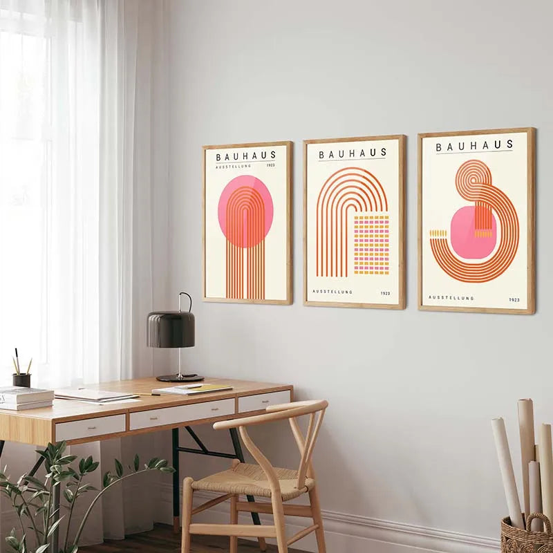 Pink Geometry Prints