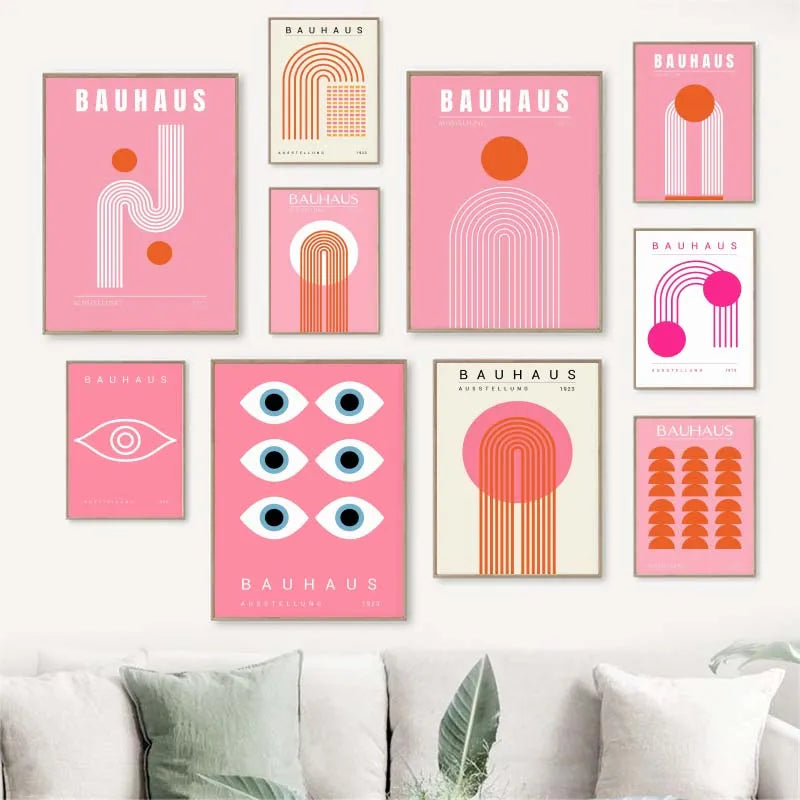 Pink Geometry Prints