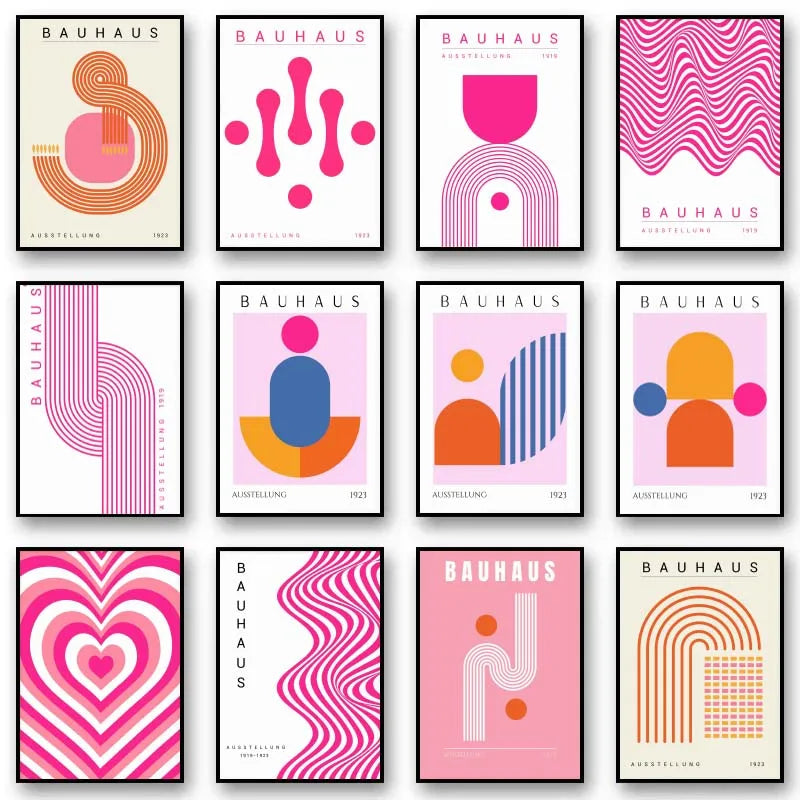 Pink Geometry Prints