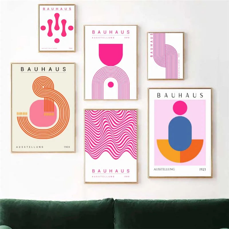 Pink Geometry Prints