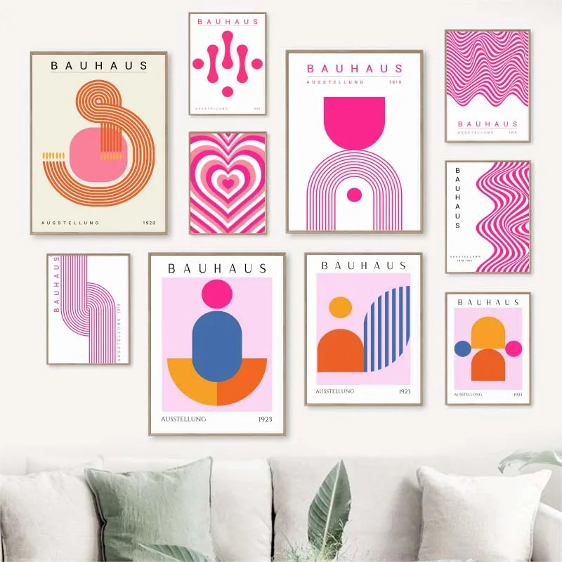 Pink Geometry Prints